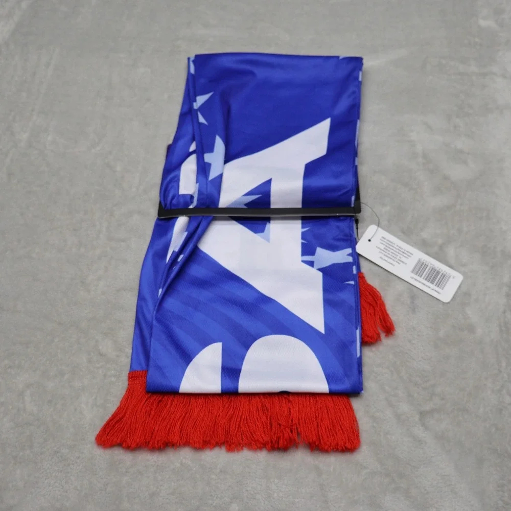 FIFA World Cup 2026 Scarf Unisex One Size Blue Stars Fringe Soccer USA Goal NEW